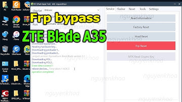 FRP Bypass Google Account Lock ZTE Blade A35 with Frt Tool