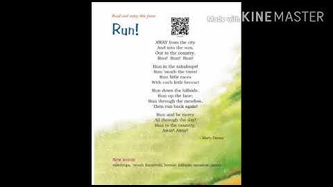 MLZS JHANSI CLASS 4 English Poem RUN