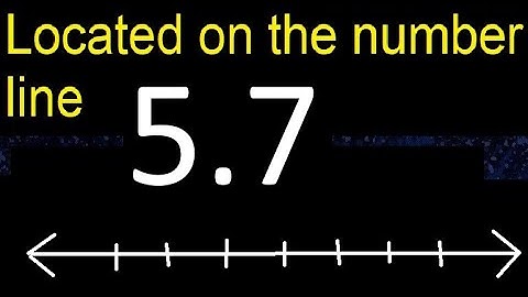 Located 5.7 on the number line 5,7 . Locating decimal numbers . represented