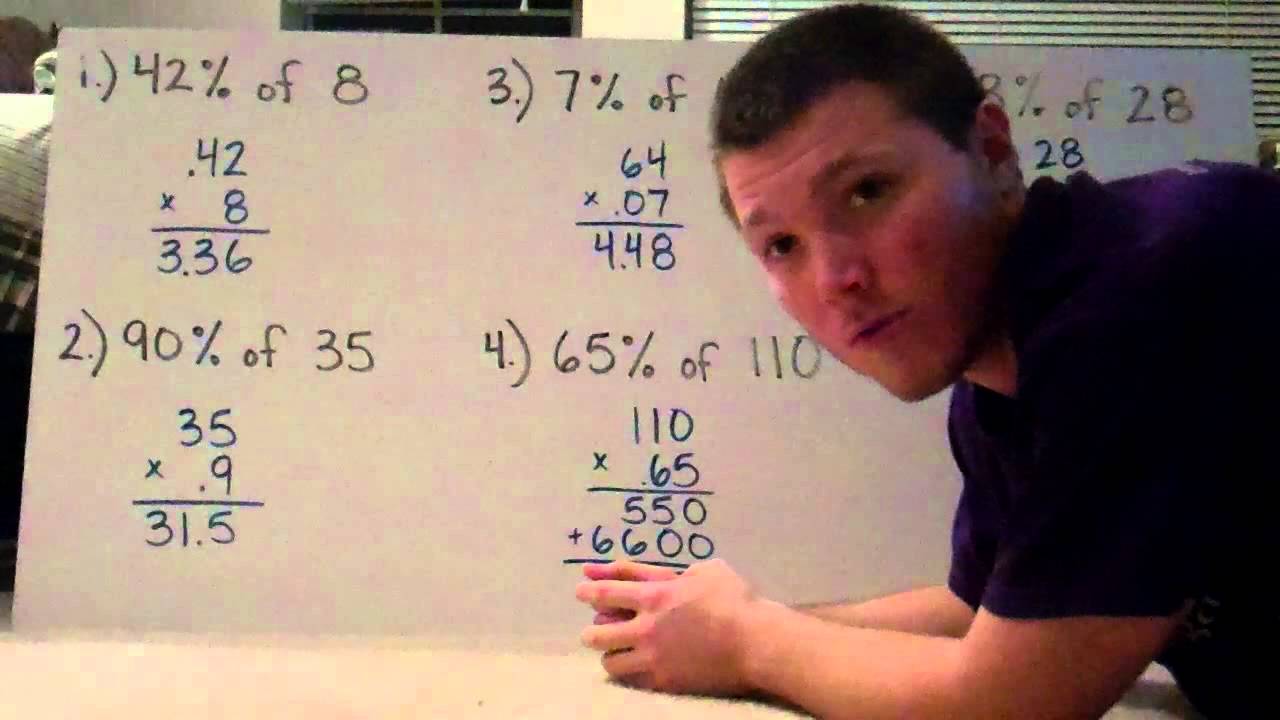 Solving Percents with Multiplication - YouTube