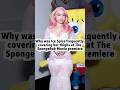 Why was Ice Spice frequently covering her thighs at The SpongeBob Movie premiere #shorts #icespice