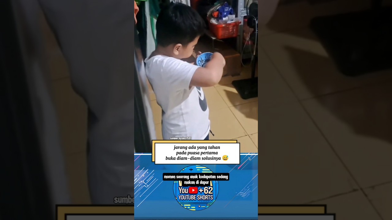 ramadhan core, tidak tahan puasa pertama, makan anak ini makan diam-diam😅 