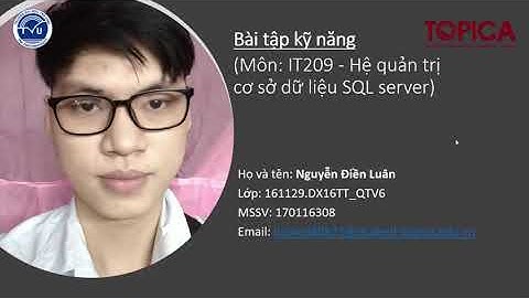 Hệ quản trị CSDL SQL Server - SSIS - IT209 - Bài Tập Kỹ năng