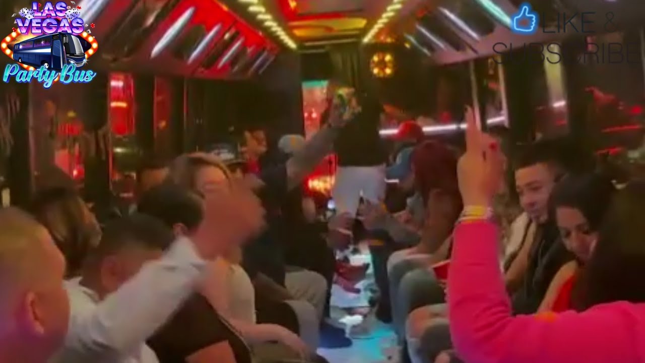 Get from point to point in Style and Fun with DJ & Bartender with Las Vegas Party Bus