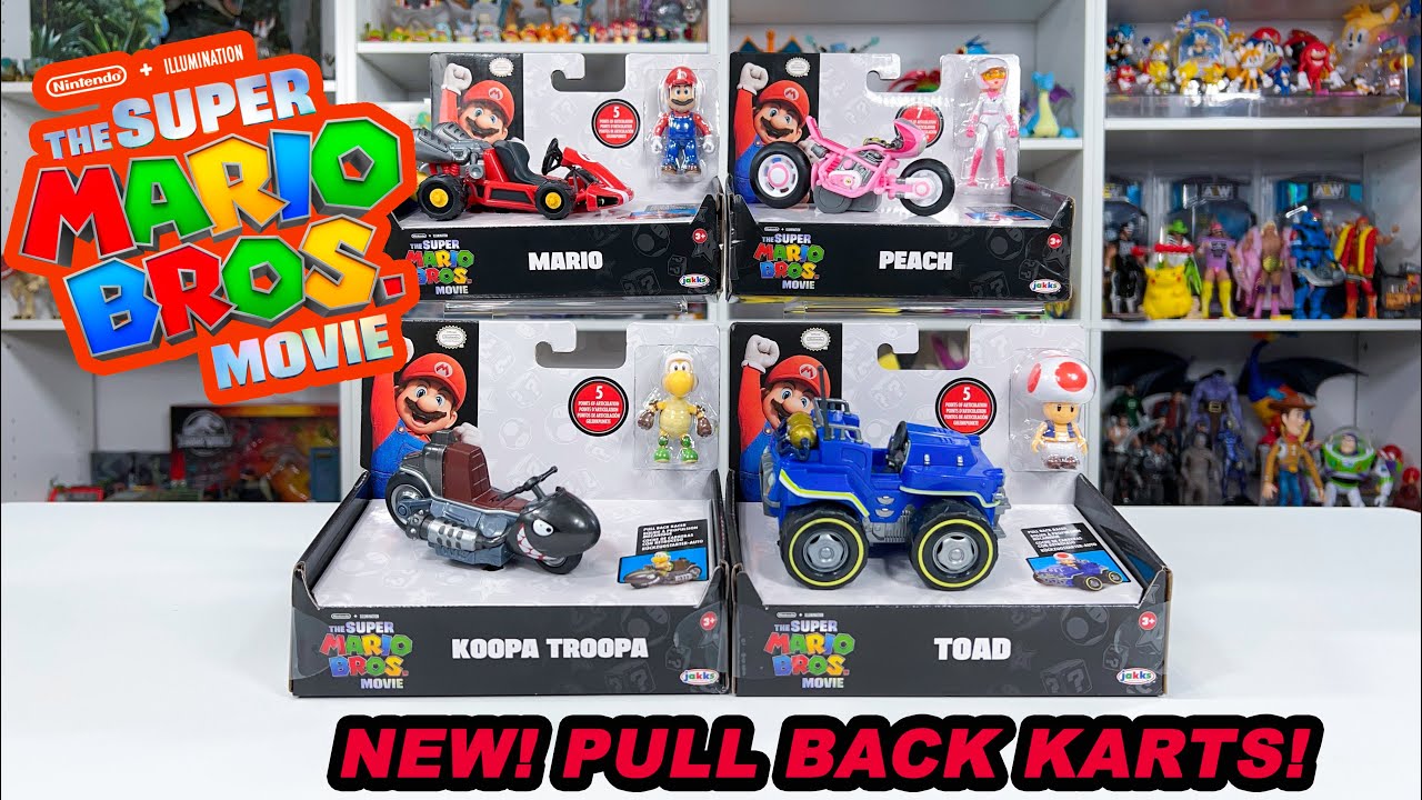 Super Mario Bros. Movie Pull Back Karts unboxing and review from Jakks  Toys. 