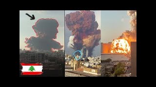 تصوير بطئ فيديو من زاوية قريبة جدا لانفجار بيروت انفجارات لبنان انفجار بيروت