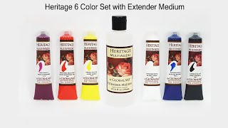 Introduction to the Heritage Acrylic 6 color set for Paint It Simply