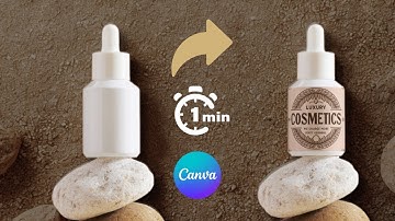 Mock Up Your Cosmetic Bottle Design in Canva (1-Minute Tutorial)
