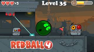 Red Ball 4 Big Green Ball Level 35