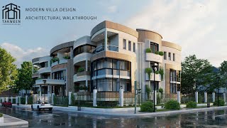 Modern villa design  (architectural walkthrough)