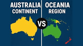 Australia Continent vs Oceania #geographyfacts #oceanía
