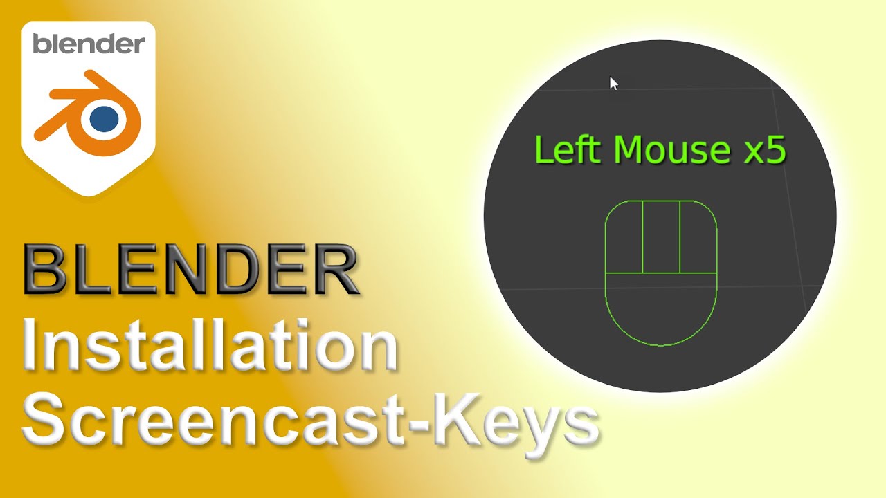 Installation von Screencast-Keys in Blender 2.92 - YouTube