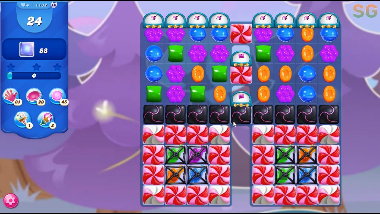 Candy Crush Saga Level 1132 (No Boosters) YouTube