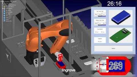 AAU 2. Semester Robotics Group B269 - Simulation Video RoboDK