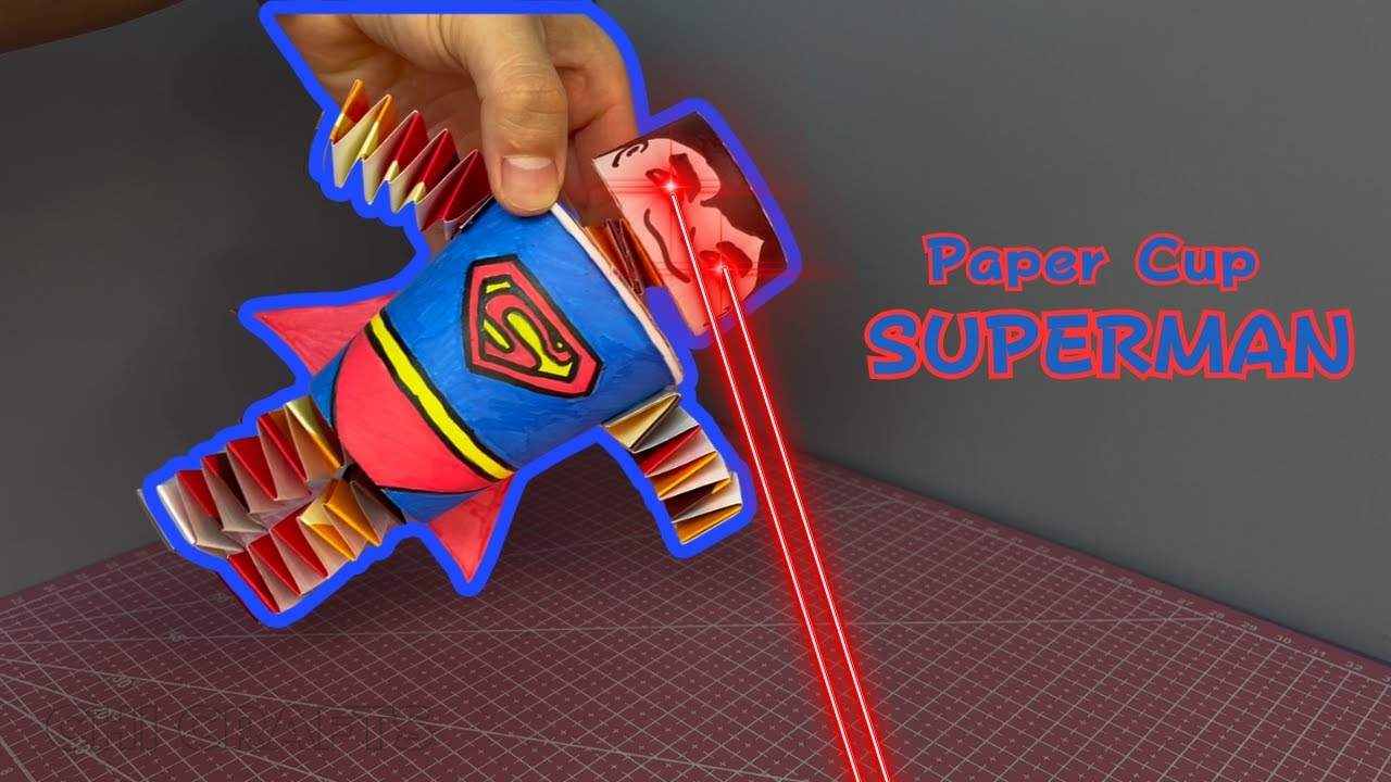Paper Cup SUPERMAN | How to Make a Paper Cup SUPERMAN - YouTube