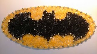 String Art How To Make Batman Badge - Craft For Kid