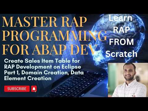 10. Create Sales Item Table for RAP Development on Eclipse Part 1, Domain Creation, Data Elements