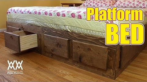 Make a king sized bed frame with lots of storage!