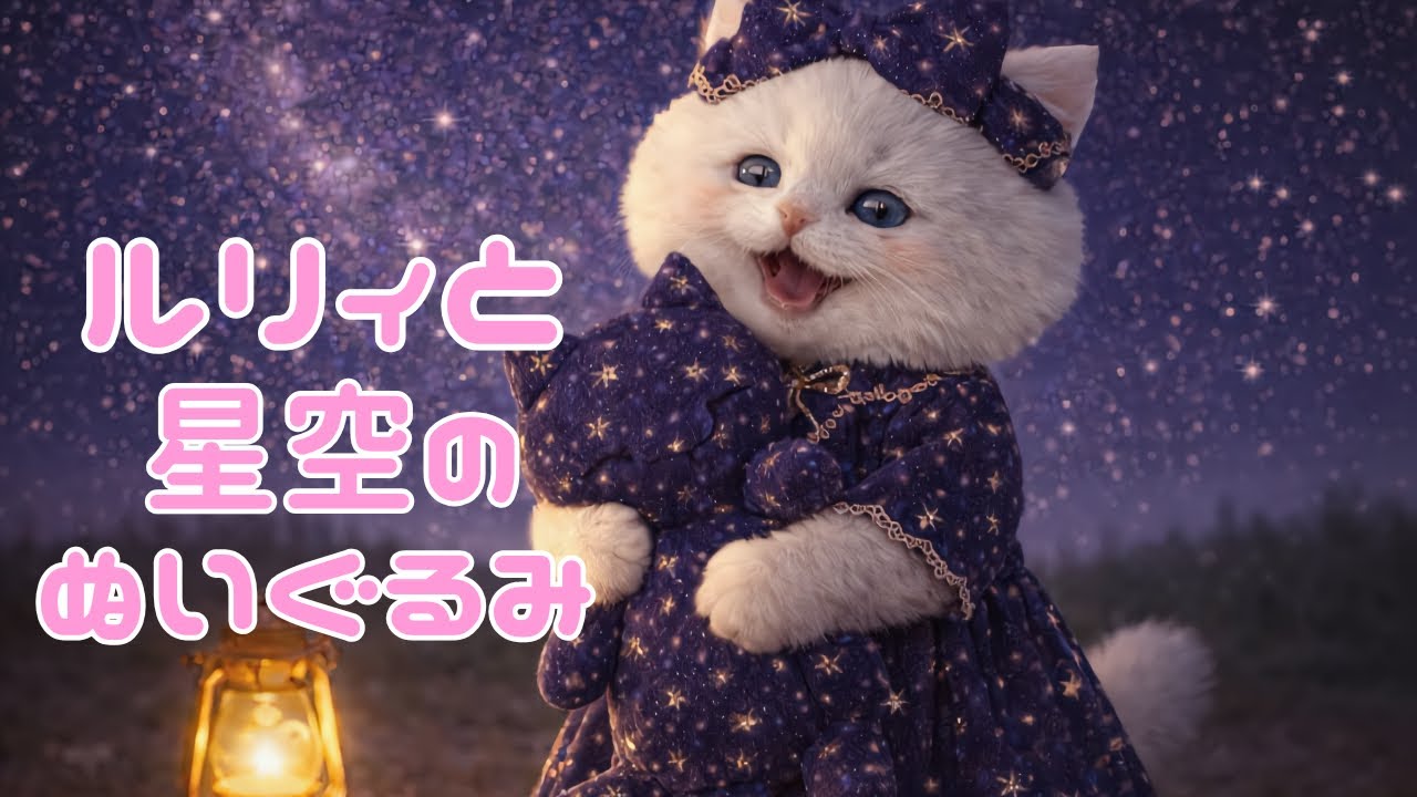 【ゆるふわ猫】🌟ルリィと星空のぬいぐるみ🧸Ruly and the Starry Sky Plush🌌星空の生地で猫のぬいぐるみを作るよ！【a fluffy cat Ruly】