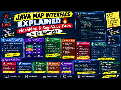 Java Map Interface Explained 🔥 HashMap & Key-Value Pairs with Examples