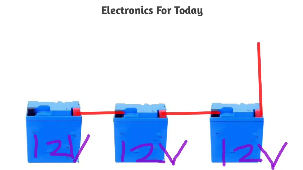 Battery series connection|Battery ko series main kaise jode|How to connect Batteries in Series,1