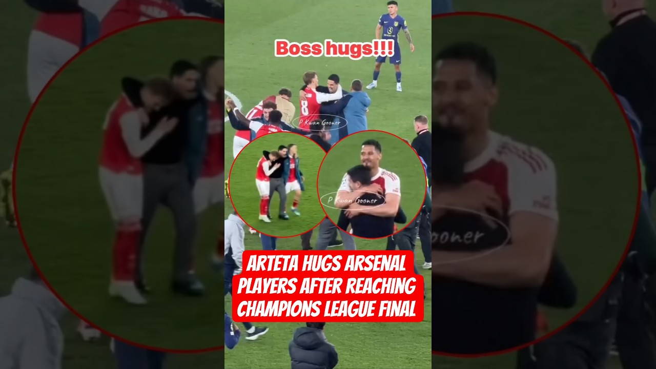 Mikel Arteta Langsung Memeluk Satu Per Satu Pemain Arsenal Usai Mereka Lolos ke Final Liga Champions