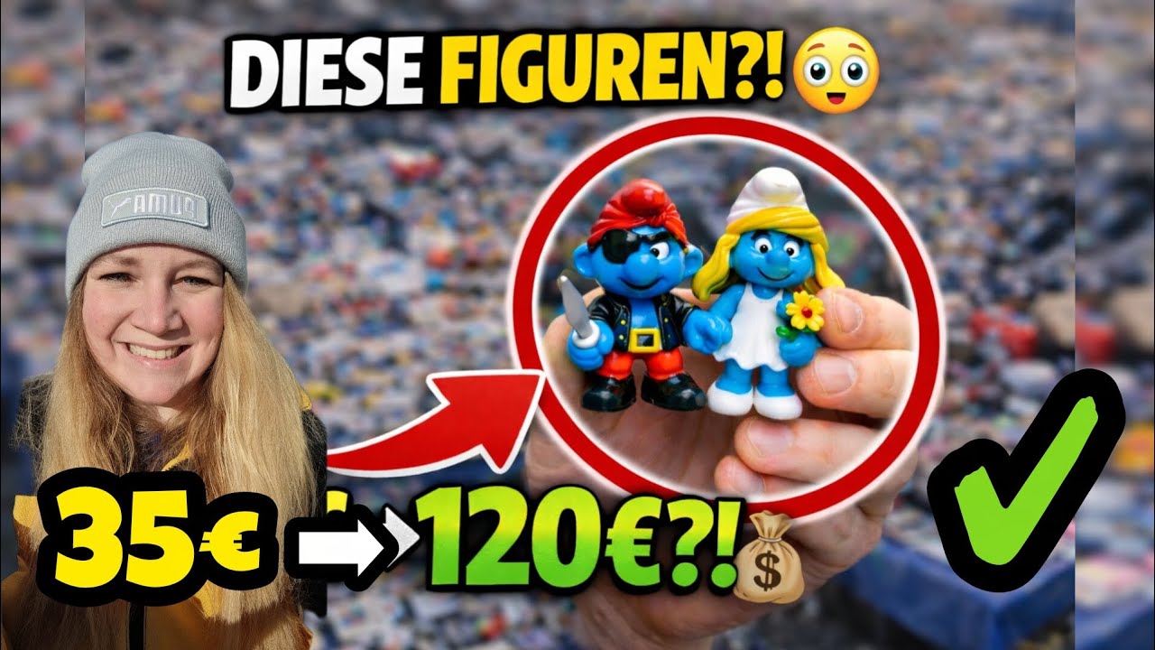 Erster Flohmarkt des Jahres 💰 Sammelfiguren gefunden – Damit verdiene ich nebenbei Geld!