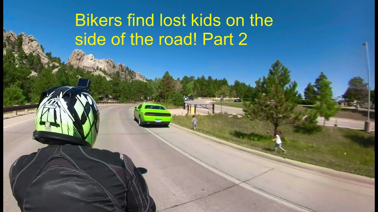 Bikers find lost kids on the side of the road part 2 - YouTube