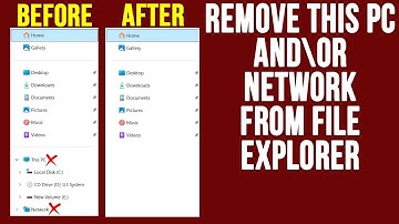 How to Hide This PC and\or Network in the File Explorer Navigation Pane