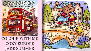 Cozy Europe - Jade Summer Cozy Colour with me Tutorial Ohuhu alcohol markers Bike ride