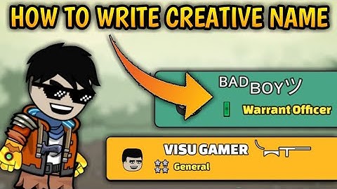 how to write creative name in mini militia