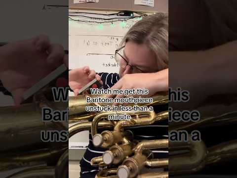 Can you do this? #banddirector #baritone #trumpet #trombone #mouthpiece #stuck #middleschooband