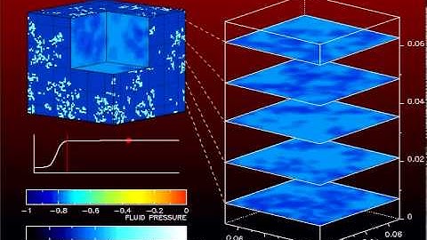 Finite difference poroelastic modeling using an invasion percolation model