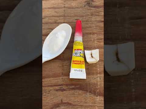 Plastic Repair with Super Glue & Baking Soda #shorts