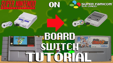 SNES Games On Super Famicom - Tutorial (Board Switch)