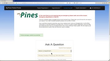 Sending a Message To Your Health Care Team- MyPines Video Tutorial Series