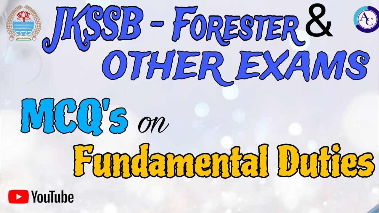 MCQ S ON FUNDAMENTAL DUTIES INDIAN CONSTITUTION JKSSB VLW YouTube Mcq s on fundamental duties indian constitution jkssb vlw youtube