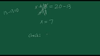 Adding and Subtracting to solve an Equation - Example 3 - Silent Algebra