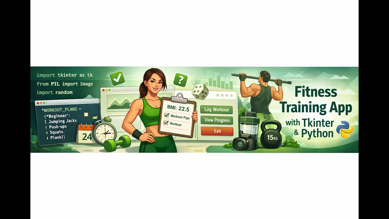 I Create Fitness Training App | Python mini Project using Tkinter # ...