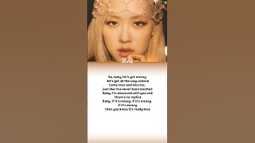 Thumbnail of Rosé-"Messy"lyrics #rosé #blackpink #messy #lyrics#ROSÉ_Messy#F1TheMovie