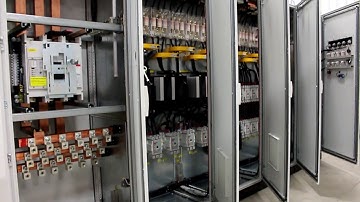 Bus bar feeder in an industrial type enclosure.