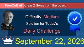 Microsoft Solitaire Collection: FreeCell - Medium - September 22, 2026 Microsoft Solitaire Collection: FreeCell - Medium - September 22, 2026