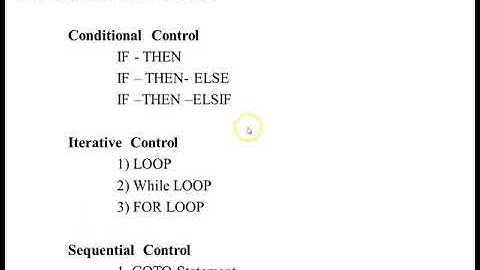 PL/SQL Control Structures