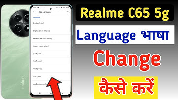 Realme c65 5g Phone me Language kaise change kare / How to change Language in Realme c65 5g / bhasha