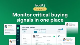 Leadiq Track Prioritize Outreach By Tracking Sales Triggers