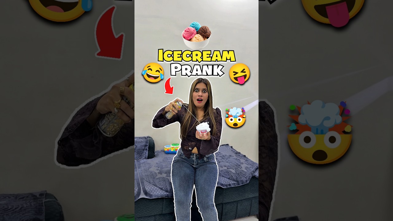 Icecream Prank 😝😂 Day 778 #minivlog #ashortaday #tranding #shorts #omnamahshivay