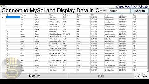 Overview of How to Connect MySql Database, and Search Data on DataGridView in Visual C++