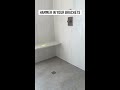 30 second curbless shower #shorts #shortsvideo #diy #tile