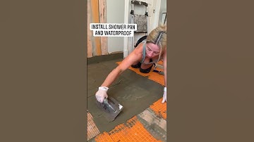 30 second curbless shower #shorts #shortsvideo #diy #tile