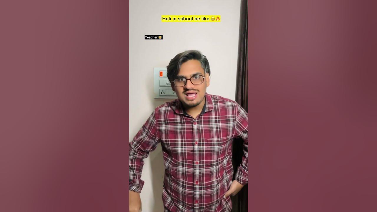 Holi in school be like 😂🔥| indian family #shorts #indian #holi #chotabhai #chaman #school